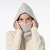 BERETS 2023 Vinterörskydd unisex utomhus mode varma mössor kap kvinnor nacke ansikte mask stickad pullover hatt balaclava grossist