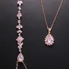 ペンダントネックレスEfily Luxury Cubic Zirconia Bridal Backdrope Necklace Wedding Accessories Bride Dresses 230804のバックレスボディチェーンクリスタル