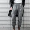 Men's Pants Men Knitted Trousers Slim Fashion Male Ankle-Length Drawstring Pencil Autumn Winter Warm Woollen Trouser