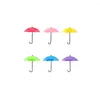 Hooks Fashion 6Pcs Colorful Umbrella Wall Hook Key Hair Pin Holder Organizer Decorative Shaped