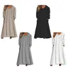 Casual Dresses Women Autumn Dress Solid Color Loose Hooded Soft Flanell Ladies Fashion Clothing