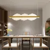 Lampes suspendues TEMAR LED Lampe Moderne Chinois Creative Simplicité Conception Or Plafond Lustre Lumière Pour La Maison Tea House Salle À Manger