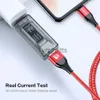 Şarj Cihazları/Kablolar FloVeme Manyetik USB Şarj Kablosu Mikro USB Tip C Mıknatıs Hızlı Şarj Şarjı Kablosu 3A iPhone Samsung Redmi Not 7 8 Microusb X0804