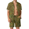 Men's Tracksuits Red Paisley Print Beach Men Sets Vintage Floral Casual Shirt Set Summer Shorts 2 Piece Novelty Suit Plus Size 2XL 3XL
