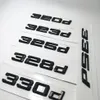 Noir 316d 320d 325d 328d 330d 335d Emblème Arrière Numéro Lettres Badges pour BMW Série 3 E90 E46 E91 E92 E93 F30 Accessoires De Voiture2669