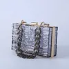 New Bag 2023 Acryl Dinner Water Ripple Square Chain Portable Ice Crack Dames 230804