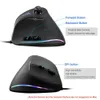 Mice ZELOTES Vertical Gaming Mouse Wired RGB Ergonomic USB Optics Programmable Laser 10000 DPI For Gamer Joysticks C18 230804