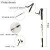 Trekking Poles 2Pcs/pair 135CM Aluminum Outdoor Hiking Anti Shock Walking Sticks Telescopic Trekking Climbing Poles Ultralight Walking Canes HKD230804