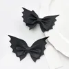 Hair Accessories Halloween Bat Clips PU Leather Wings Horror Women Party Clip Barrettes Girls Hairg F4K4