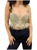 Chains KAYMEN Elegant Lady Pearl Sexy Crop Top Camisole For Summer Sandbeach Bikini Body Chain Necklace Sleeveless Backless Vest