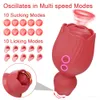 Vibrators Rose Vibrator voor Vrouwen Clitoris Zuigen Likken Speelgoed Vacuüm Stimulator Orale Tepel Clit Sucker Seksspeeltjes Vrouwelijke Volwassenen Goederen 230803