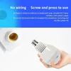 V380 Pro WiFi Bulb Camera - Panoramic Surveillance Camera with Motion Detection and Alarm Push, Compatible with E27 Light Bulb