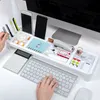 Estuches para lápices, organizador de escritorio, mesa de almacenamiento de escritorio, soporte multifunción para teléfono, cajón para teclado, accesorios de papelería para el hogar y la Oficina 230804