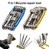 Verktyg 10 i 1 cykelreparationsverktygssats Skruv Skruvmejselkedja Hex Spoke Mountain Bike Cycling Tool Multifunktion Bicycle Repaire Set HKD230804