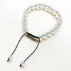 Strand White Opalite Stone Bracelet Thérapeutique Énergie Guérison 8mm Reiki Cristaux Adjustale 1pc