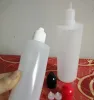 زجاجة قطار بلاستيكية بالجملة بجملة PE بالجملة زجاجة قطرة بلاستيكية مع غطاء تلاعب طويل وغطاء طويل LL LL