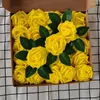 Decorative Flowers 25pcs/box Artificial Blush Roses Realistic Fake W/Stem For DIY Wedding Party Bouquets Baby Shower Home Decorations