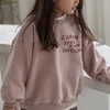 Hoodies Sweatshirts Kinderkleding 2 Lente Herfst Koreaanse Stijl Modieus Losse Casual Brief Gedrukt Lange Mouwen Babykleertjes voor Kinderen 230803