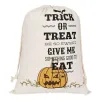 Bolsa de dulces de Halloween Bolsa de regalo Trato o truco Calabaza Impreso Lona Bolsas grandes Fiesta de Navidad de Halloween Festival Bolsas con cordón