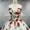 Hors épaule princesse robe Quinceanera robes hors épaule broderie florale à lacets Corset robes de 15 anos