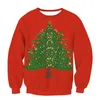 Men's Sweaters 3D Christmas Tree Gifts Snowman Sweater Santa Men Women Crew Neck Holiday Sweatshirt Pullover Ugly Jumper Tops