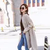 Women's Trench Coats Windbreaker 2023 Winter Long Section Slim Trend Simple Personality Long-sleeved POLO Collar Slimming Wild