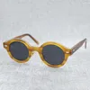 Lunettes de soleil japonaises rétro tendance cadre rond acétate lunettes de soleil polarisées pour hommes