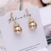 Baumeln Ohrringe Korea Mode Perle Für Frauen Pflastern Micro Zirkonia Ohr Haken Einfache Temperament Perle Ohrringe Hochzeit Schmuck