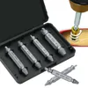 Storage Bags 6pcs/set Double Ended Damaged Screw Extractor Drill Bit Broken Speed Out Bolt Stud Remover Tool Demolition Tools