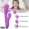 Vibrators Rabbit Tapping G-Spot Patting Vibrator for Women Clitoris Stimulator Powerful 21 Modes Sex Toy Female Dildo Goods for Adults 230803