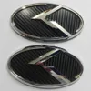 7pcs 3D preto carbono K Emblem adesivo para KIA novo Forte YD K3 2014-2015 emblemas de carro2771