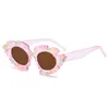 Lunettes de soleil 2023 coloré marguerite perle femmes/hommes coeur oeil de chat lunettes de soleil fête Y2k Bling lunettes lunettes UV400