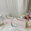 Opakowanie na prezenty 10pcs Przenośne cukierki Opakowanie papierowe Flower Pudełko urodzinowe przyjęcie ślubne