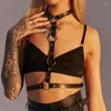 Cintos UYEE Fashion Belt PU Leather Harness Straps For Women Sexy Lingerie Goth Garter Punk Cintura Cadeia Y2k Acessórios Gota