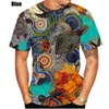 Herren T-Shirts 2023 Mode Aborigine Indigen Vintage Ethnischer Stil Malerei Kunst 3D-Druck T-Shirt