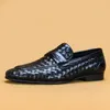 Dress Shoes Handmade Woven Leather Men's Breathable Loafers Business Casual Soft Comfortable Men