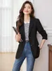 Abiti da donna Blazer in tessuto di alta qualità Giacche Cappotto Stili formali OL Donna Autunno Inverno Abbigliamento da lavoro professionale Top Abbigliamento