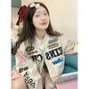 Women's Jackets Motorcycle pink jacket women American retro couple detachable cycling baseball jackets y2k tops clothes harajuku clothes 230803