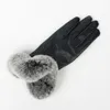 Fingerlose Handschuhe GO BALLISTIC YA aus echtem Schafsleder mit Fell am Handgelenk für Damen, Winter, hochwertiger Samt, winddicht, 230804