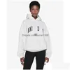 Kvinnors hoodies tröjor Topp AB Women Ordized Cotton Fleece Sweatshirt Bings Sport Hooded Warm Designer Sweater Drop Delivery A DH2QT