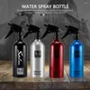 Botellas de almacenamiento de 500ML, botella de espray de niebla fina para peluquería, herramientas de peluquero, rociador de agua, regadera profesional de aluminio