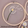 Produkty w stylu chińskim DIY Dandelion Kwiat Haft dla początkujących Krzyżowe Haft Haft Haft Haft Nić igła Punch Szycie R230803