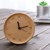 Wall Clocks Beech Silent Desk Clock Creative Alarm Ornaments Living Room Modern Simple Wooden