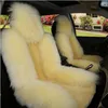 Car Seat Covers 2022 High Quality 100% Australian Wool Cover Winter Warm Natural Cushion 1 PC White Front213z