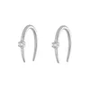 Brincos Stud Meio Círculo Mulheres Minimalista Cor Dourada Argola Tragus Zircão Cartilagem Piercing Jóias Presentes Atacado KBE469