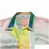 Camisas casuais masculinas Casablanca Sicilian Summer Fairy Tale Dream Camisa de manga curta masculina e feminina mesmo estilo europeu americano solto Dhdkx