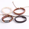 Charm Bracelets Leather Bracelet Men Confession Love Alloy Street Trend Multi-layered Colorful Accessories