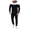 Men's Tracksuits Custom Logo 2023 Autumn And Winter Sports Set Hooded Casual Running Slim Fitting Zipper Fashion Outdoor Clothing