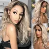 Human Hair Capless Wigs Short Bob Wave Human Hair Lace Front Wigs ombre brown ash blonde brazilian lace wigs for women Hd Transparent lace ombre blonde x0802