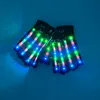 Bastões de luz LED Luvas RGB coloridas da moda com neon piscando para festa dançante rave brilhando no escuro 230803